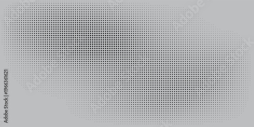 Grunge halftone gradient texture. Fading grit noise background. Sandy gritty wallpaper. Retro pixelated backdrop. Black and white anime or manga comic overlay. Vector textured graphic design