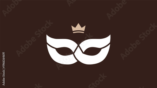 Abstract masquerade mask with crown