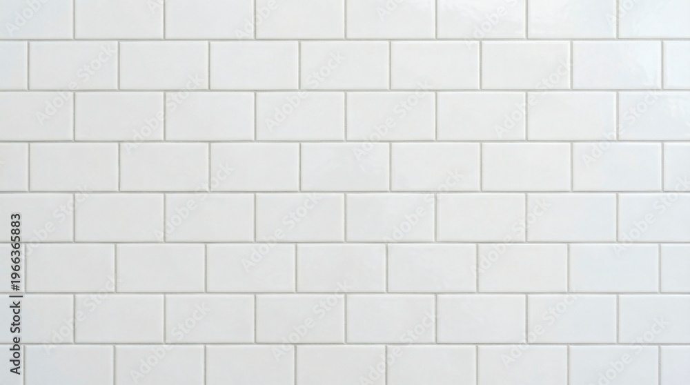 Fototapeta premium White ceramic subway tile wall pattern with home decor with graphic resource