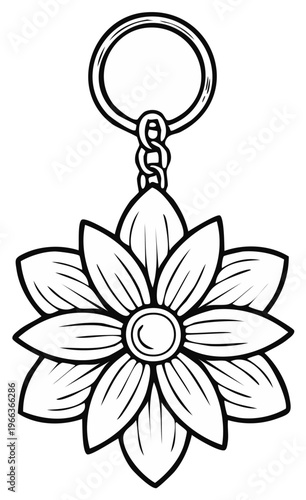 Flower Shaped Keychain: Elegant Floral Design for Personalization and Accessory Use