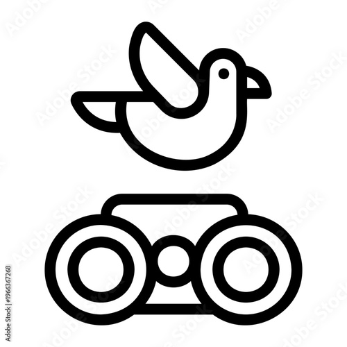 Bird watching Line Icon