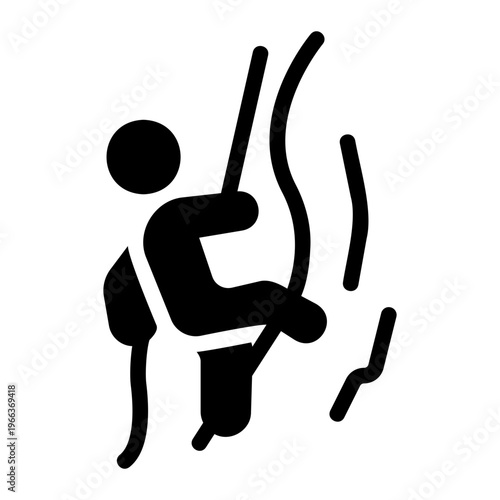 Rock climbing Solid icon