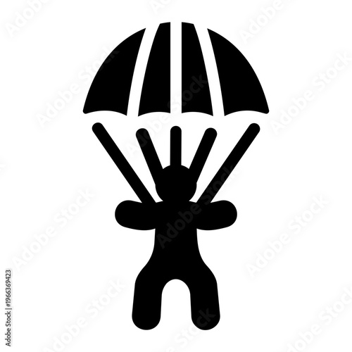 Paragliding Solid icon