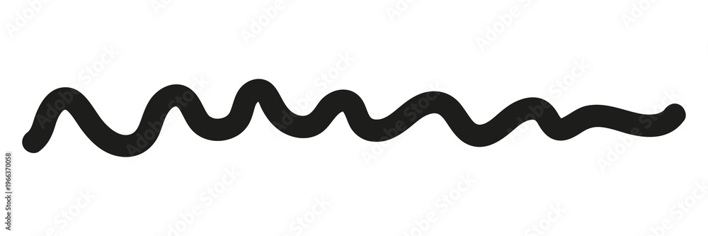 Fototapeta premium PNG Black wavy line in minimalist, hand-drawn style, transparent background