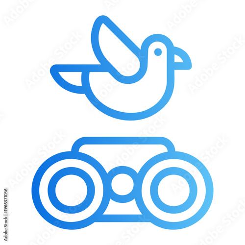 Bird watching Line Gradient Icon