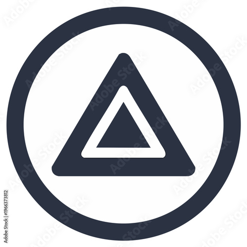 Abstract graphic of a triangle within a circle for design elements Free Download Abstract graphic of a triangle within a circle for design elements - GFXLoad