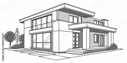 Classic two-story colonial style house with grand entrance and columns