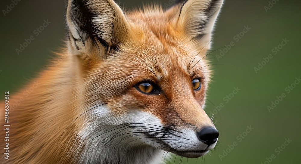 Fototapeta premium Captivating Close-Up of a Red Fox in Natural Habitat.