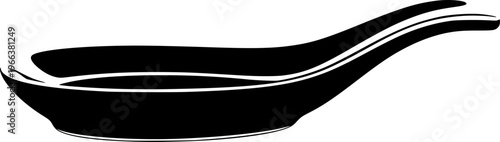 Ceramic Spoon Rest Silhouette Vector Illustration
