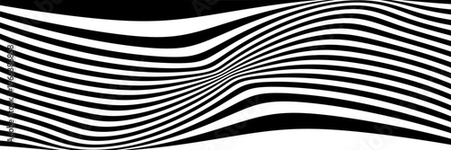 Seamless black and white horizontal stripes pattern background, minimalist monochrome parallel lines texture, classic linear geometric backdrop for print and web banner.