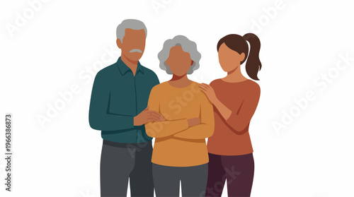 Multi-generational family portrait showing support and connection