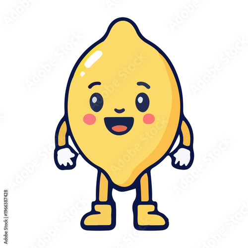 Cute Lemon Character Mascot