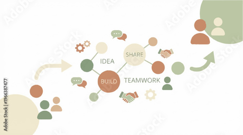Business Teamwork Concept Illustration.