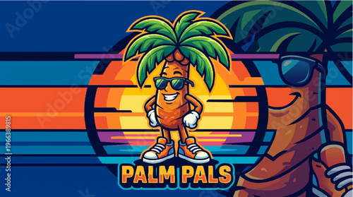 Cartoon Palm Tree Character Friend.