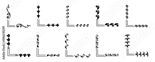 Ornate Corner Flourish Dividers Set