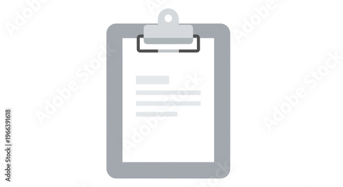 Clipboard with Blank Document and Stationery.