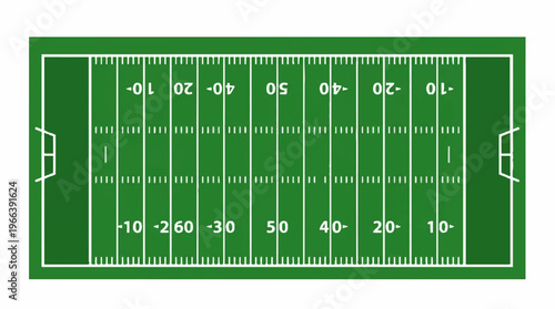 American Football Field Green Turf.