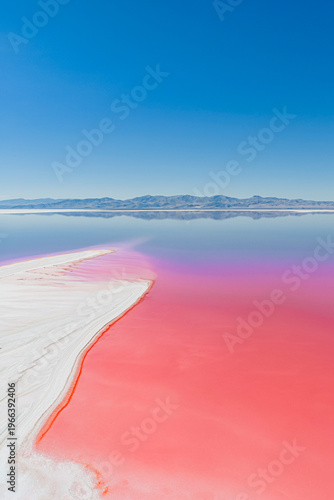 The aerial view of the Great salt lake, 