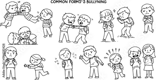 Illustration of Common Forms of Bullying