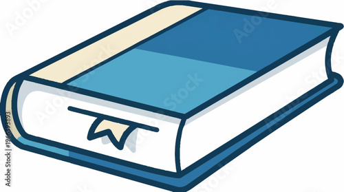 Book with blue cover.