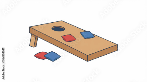 Cornhole Game Board Setup.