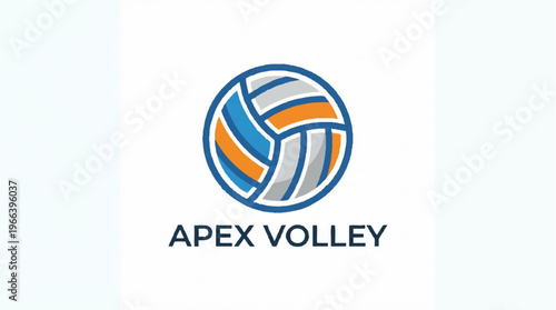 Volleyball Sports Logo Design.