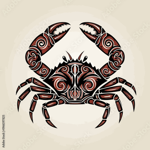 A colorful illustration of a crab.