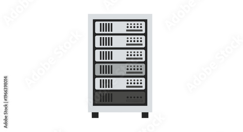 Server Rack with Multiple Storage Units.
