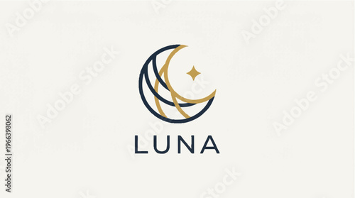 Luna Moon Logo Design.