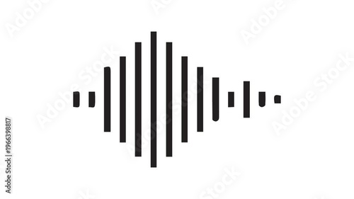 Audio sound waveform animation on a white background