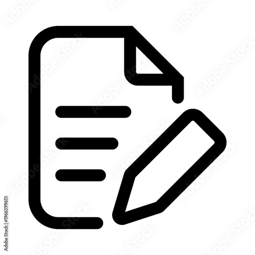 Notes with pencil vector