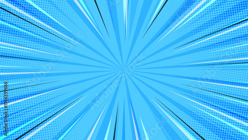 comic zoom blue cartoon background