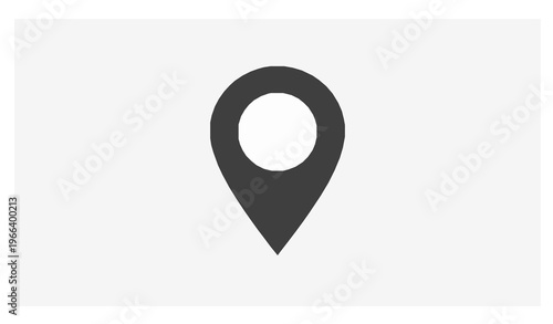 Geolocation pin icon silhouette with drop shadow vector illustration