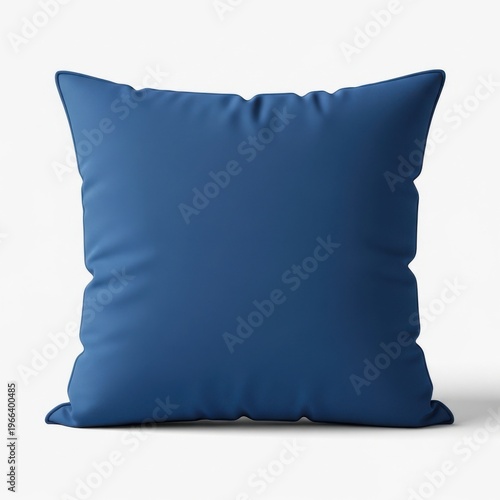 Solid blue square throw pillow for modern home decoration