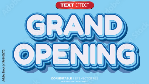 3d text effect grand opening theme