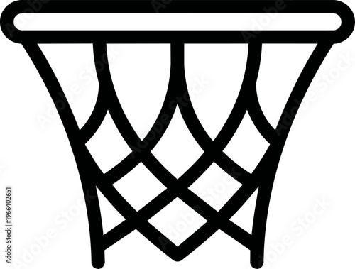 Basketball hoop net icon.