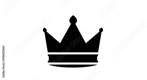 Black Crown Icon Symbol Royalty.