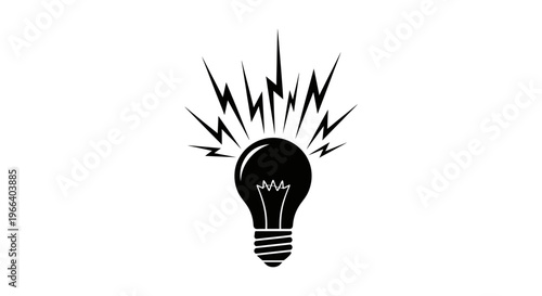 Black Light Bulb with Electric Bolts.