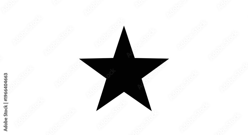 Fototapeta premium Black Five Pointed Star Shape Icon.