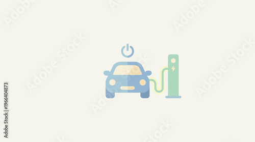 Electric car charging station.