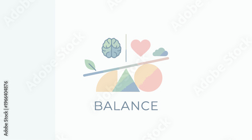 Balance Concept With Symbols.
