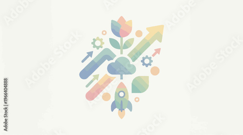 Colorful Eco Friendly Design Elements.