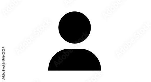 Simple Black Silhouette of Person Icon.