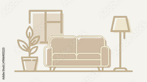 Furniture in a living room.