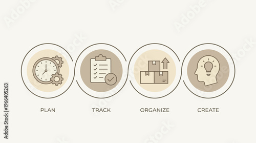 Business Productivity Icons Set.