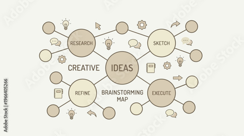 Brainstorming Map Creative Ideas Concept.