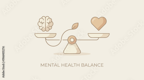 Mental health balance concept.