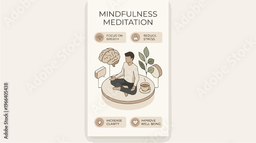 Woman meditating in lotus position.