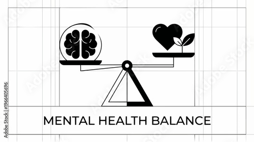 Mental Health Balance Concept.