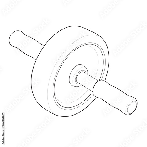 Isometric abdominal wheel roller for core strength training
